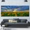 Designart - Beauty Sunset over Sunflowers - Landscape Canvas Art Print